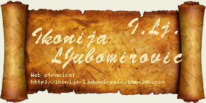 Ikonija LJubomirović vizit kartica